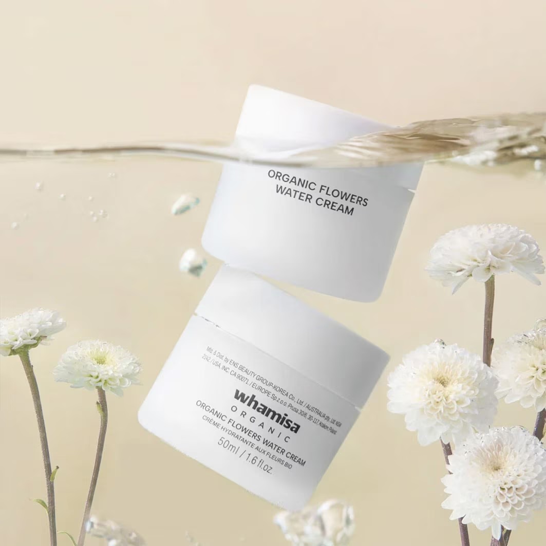Organinių gėlių vandens kremas