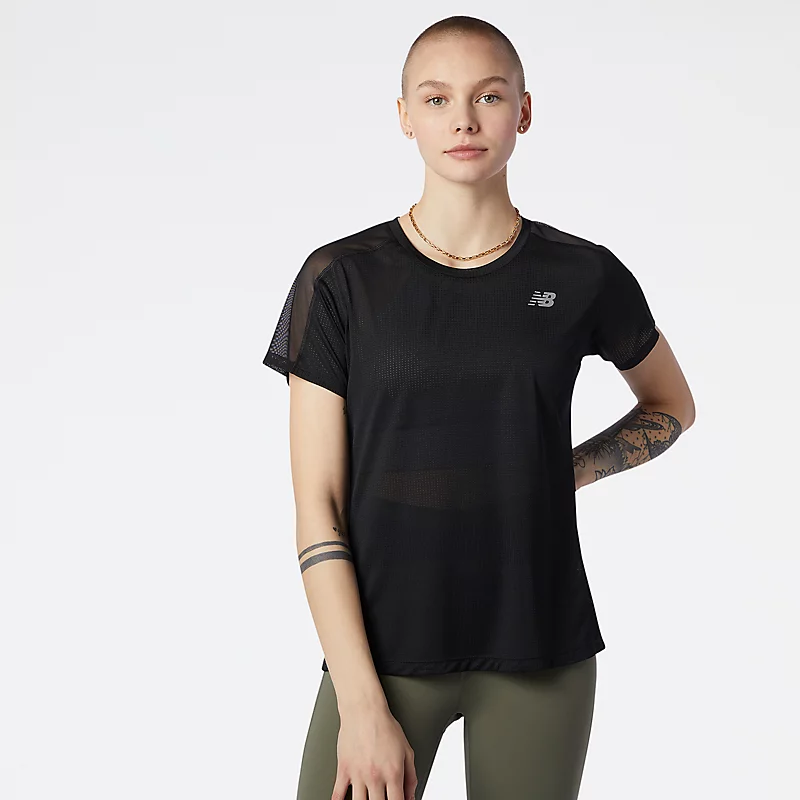 Impact Run dames T-shirt met korte mouwen – zwart