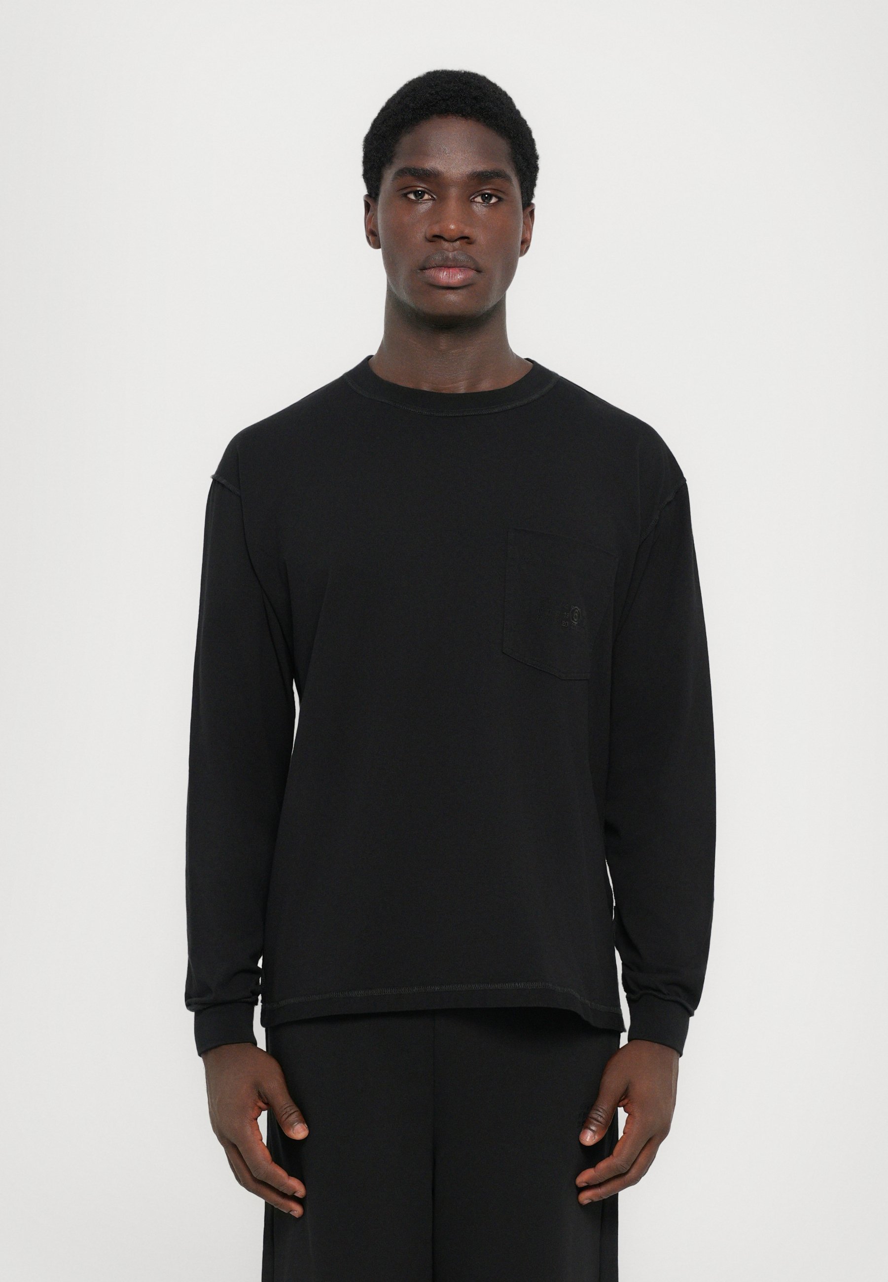 MM6 Maison Margiela LONG SLEEVED - Top a maniche lunghe - nero