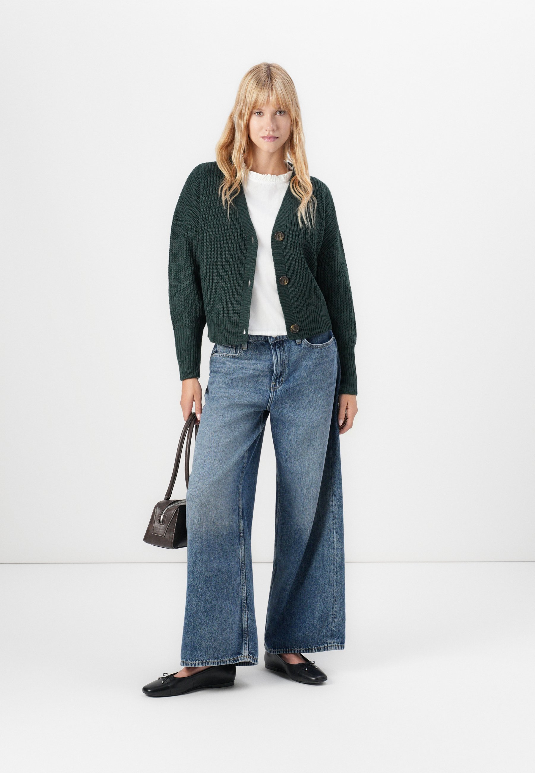 Vero Moda VMLEA CARDIGAN CON SCOLLO A V - Cardigan - pine grove