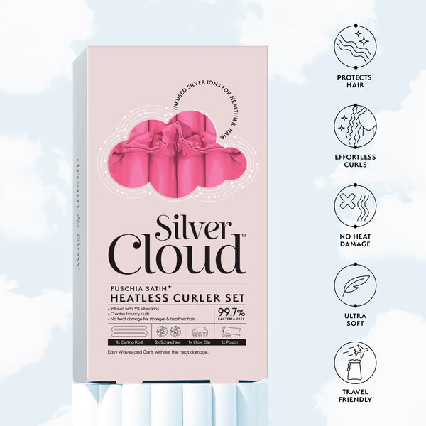Rizadores sin calor Silver Cloud Fuchsia Satin