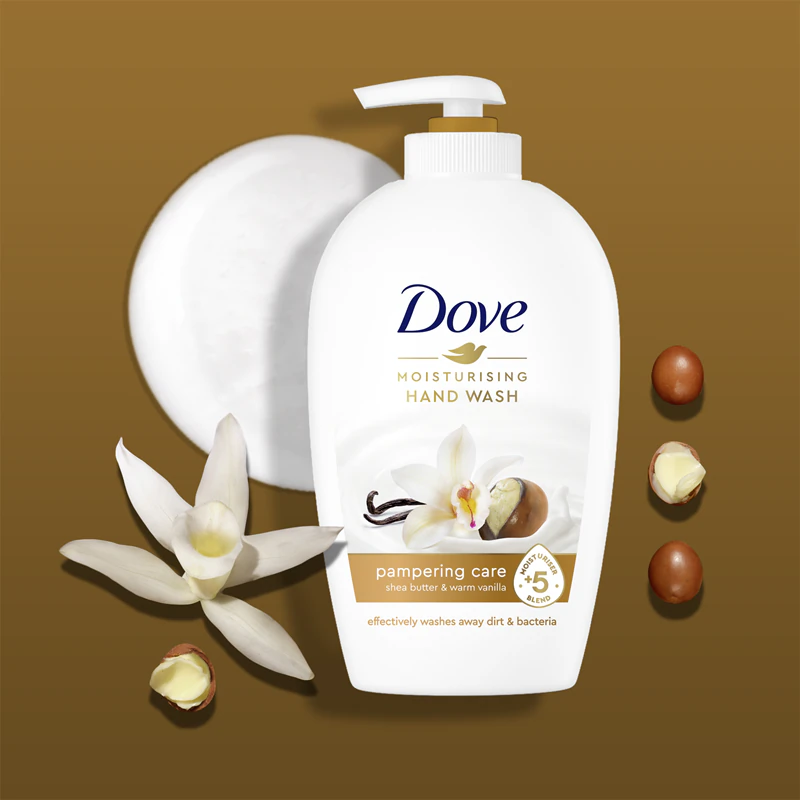 Sabonete líquido Dove Purely Pampering com manteiga de karité e dispensador