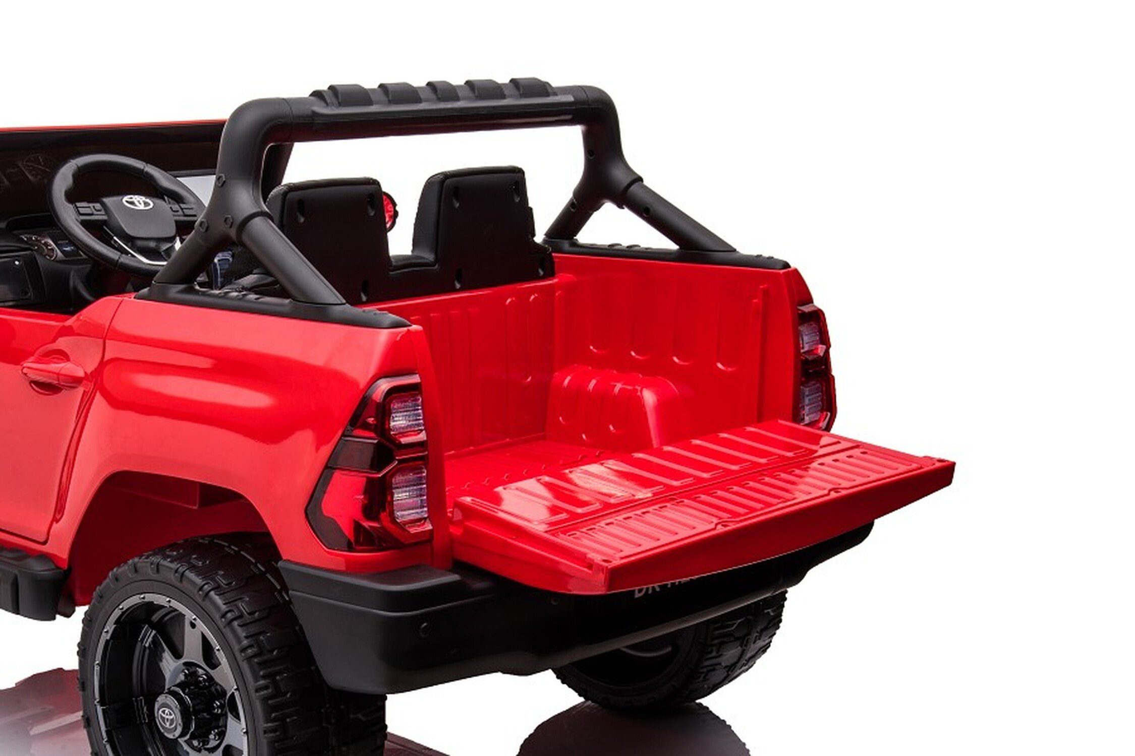 TPFLiving sähköinen lastenauto Toyota Hilux - moottori: 4 x 12V - akku: 1 x 12 Volt/14Ah, kantavuus 40 kg, lastenauto - sähköauto nahkaistuimella ja turvavyöllä