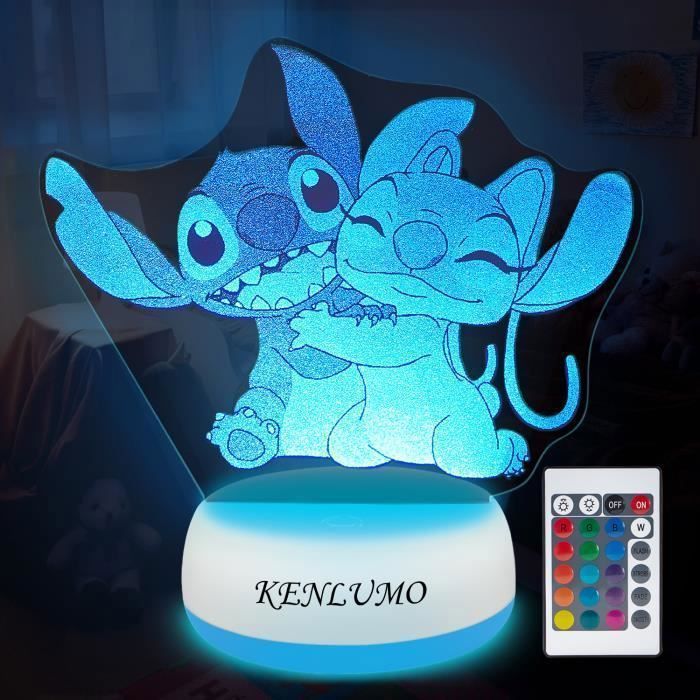 KENLUMO Christmas Gift for Girls, Stitch Night Light, LED Bedside Lamp with Remote Control, Touch to Change Color