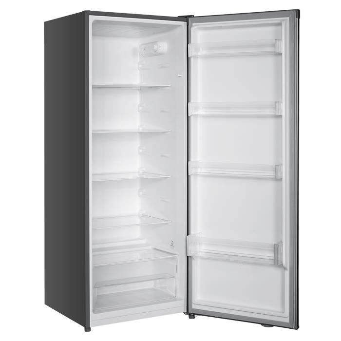 GEDTECH GSP230SL Silberner Kühlschrank mit einer Tür – 230 l – Energieeffizienzklasse E