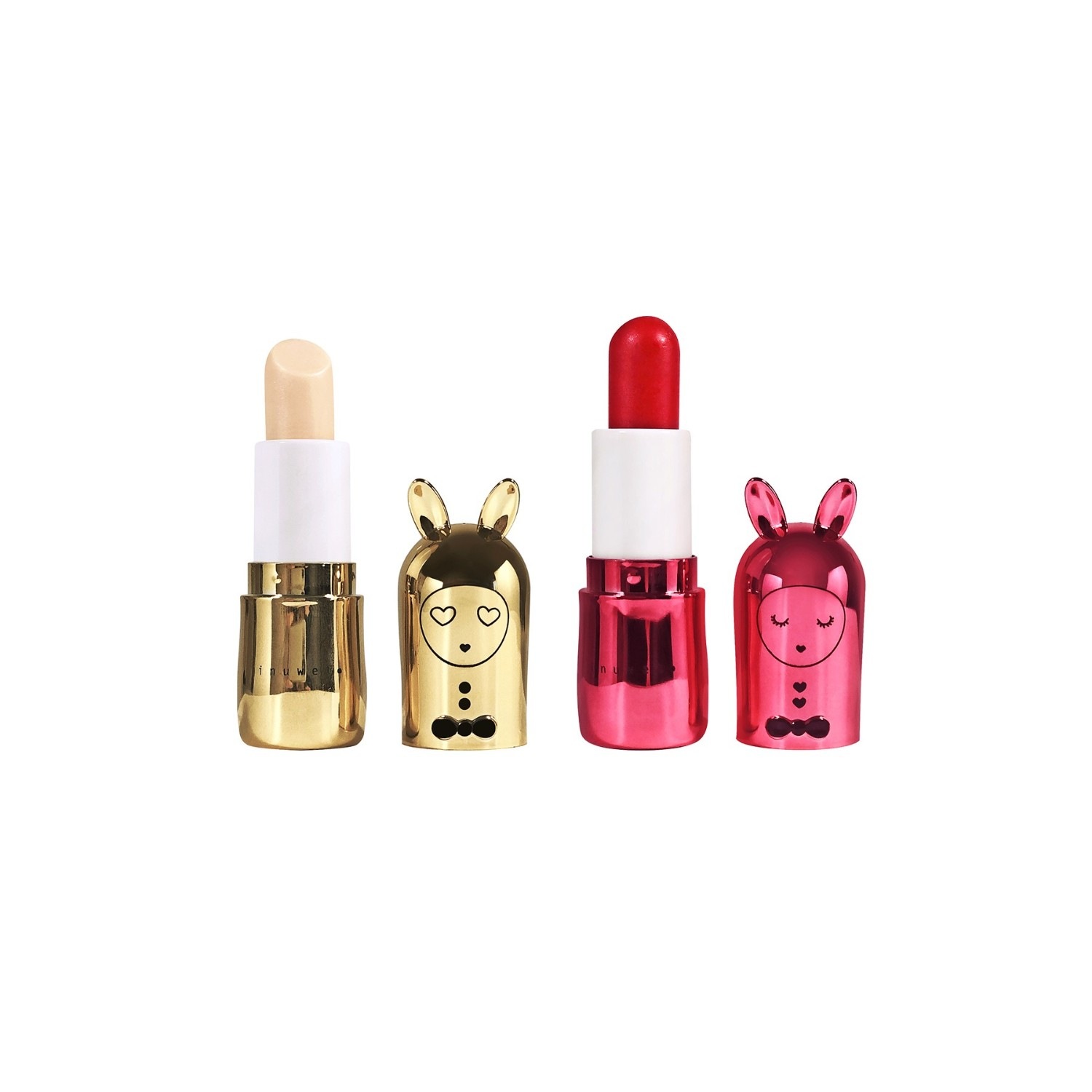 Inuwet Duo Etoile Metal Baumes à lèvres hydratants - Cheesecake et Pomme d'amour