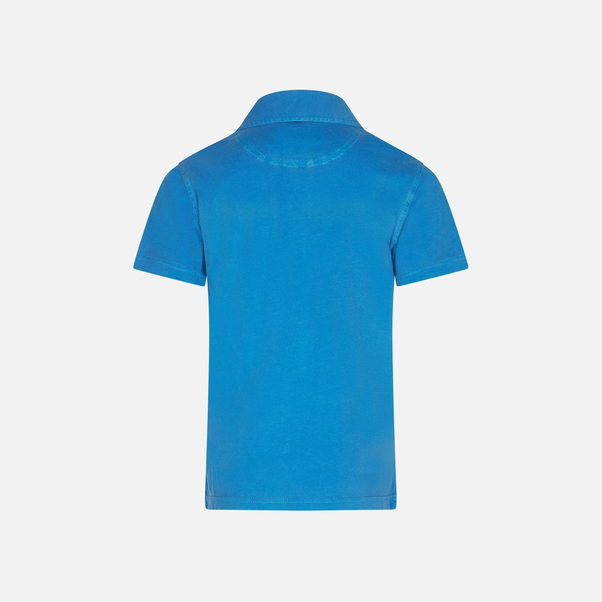 Kinderpoloshirt van blauwe jersey.