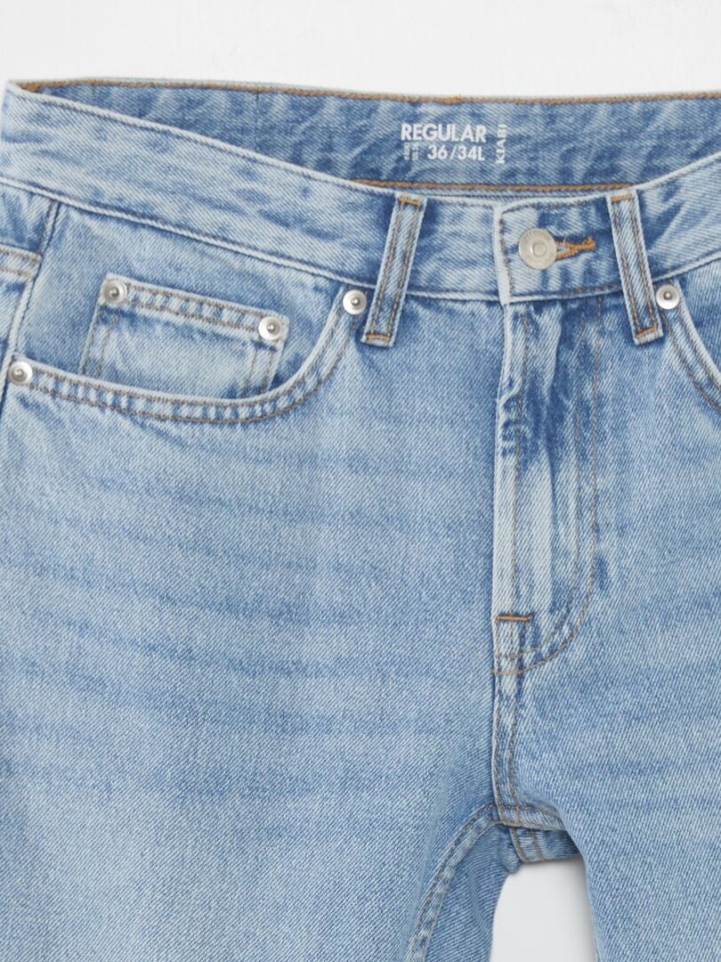 Calça jeans reta - tamanho 34 - azul