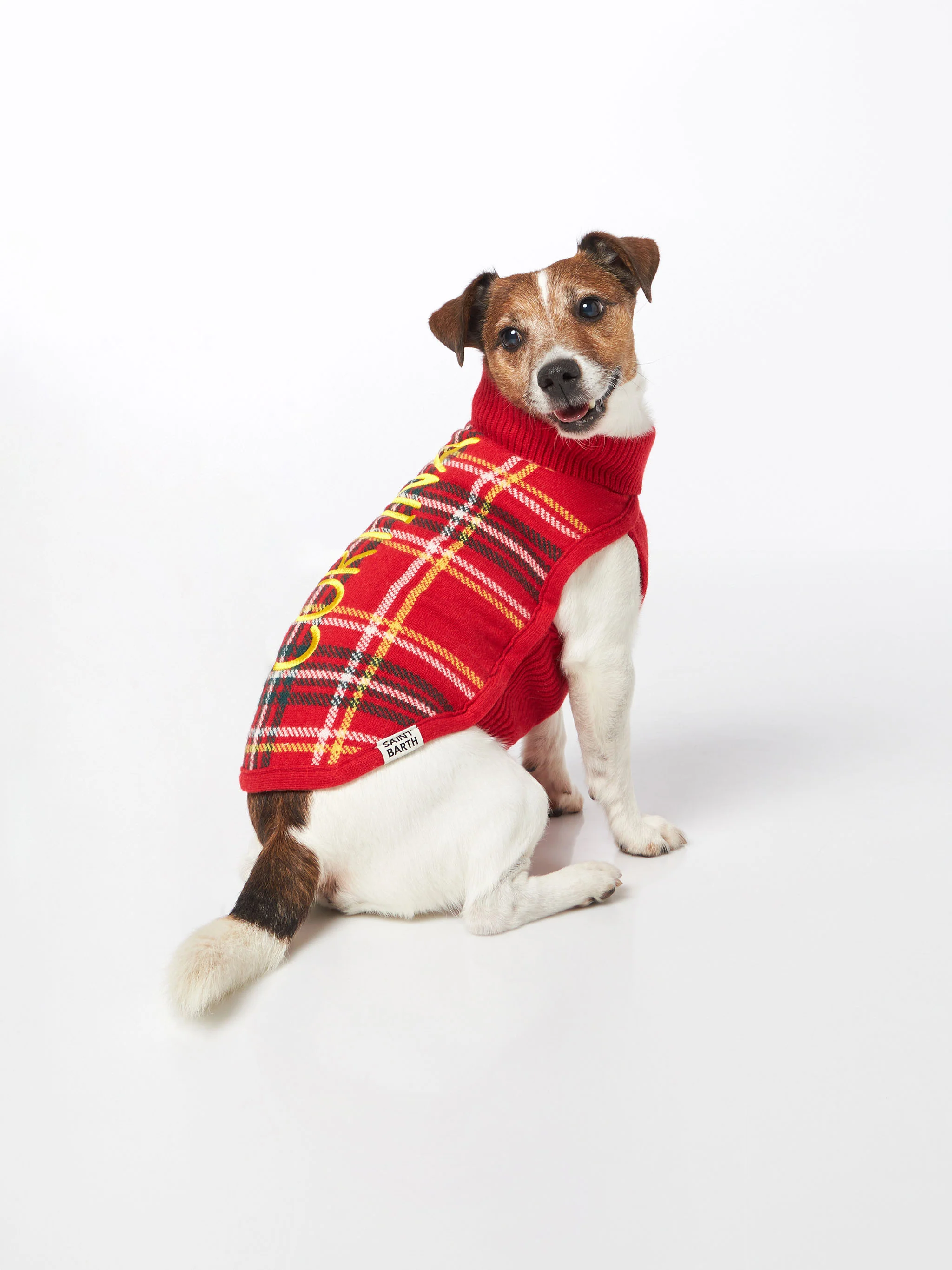 Trui voor honden met Schotse ruitprint