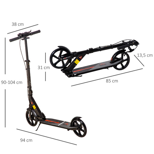  Homcom AA1-099 Foldbart Scooter til Voksne