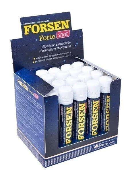 Olimp Forsen Forte Shot Zielona Herbata, Fiolki z płynem doustnym