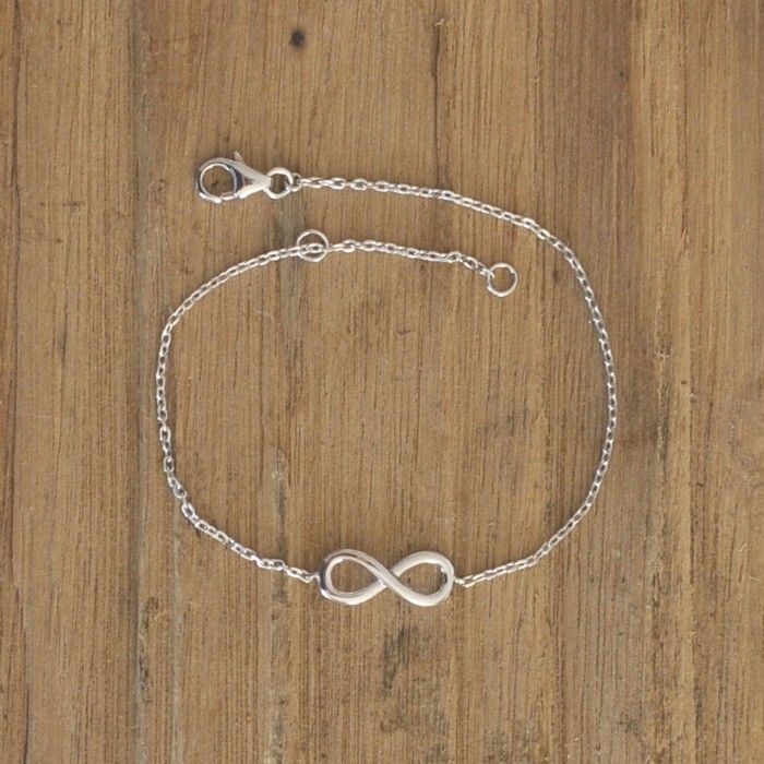 LES POULETTES BIJOUX - Bracelet Argent 925 Rhodié Signe Infini