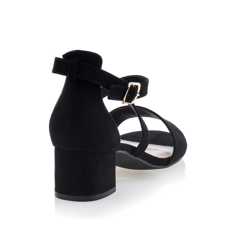 Svarte sandaler / sko med åpen tå til dame