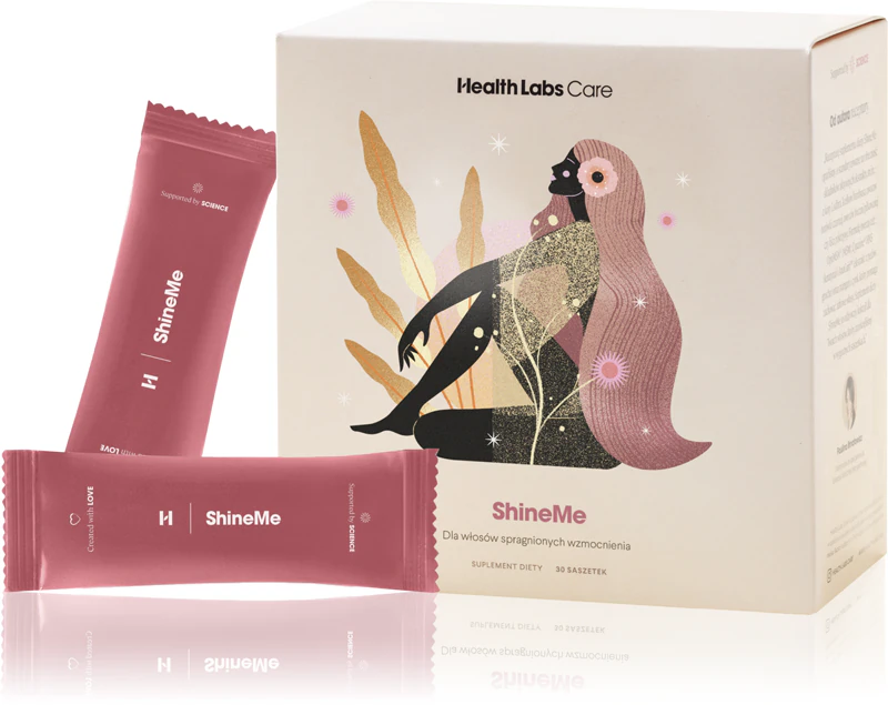 Health Labs Care ShineMe, suplemento alimentar em pó para solução oral, para cabelos saudáveis e bonitos.