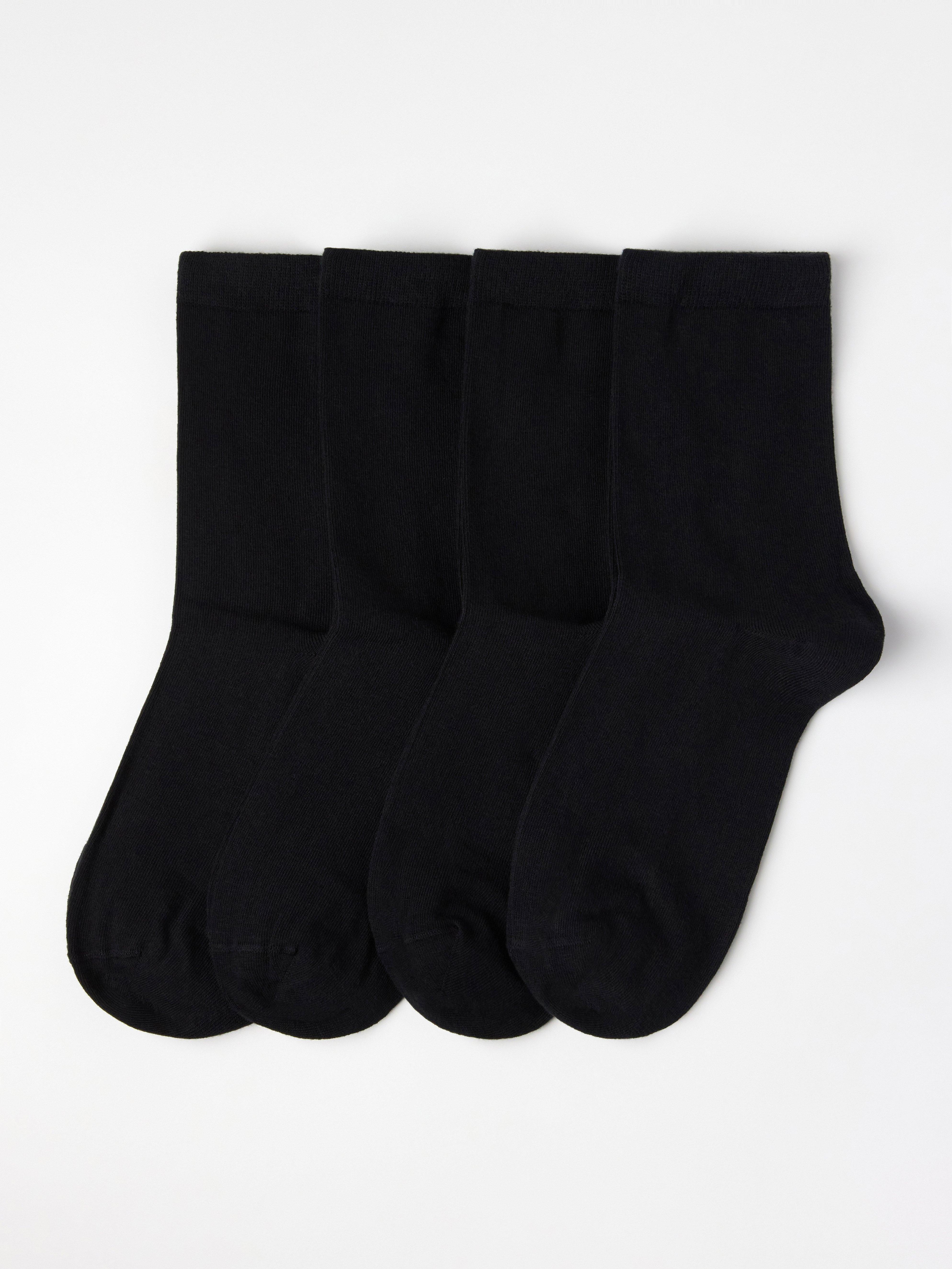Balení 4 ponožek, černé