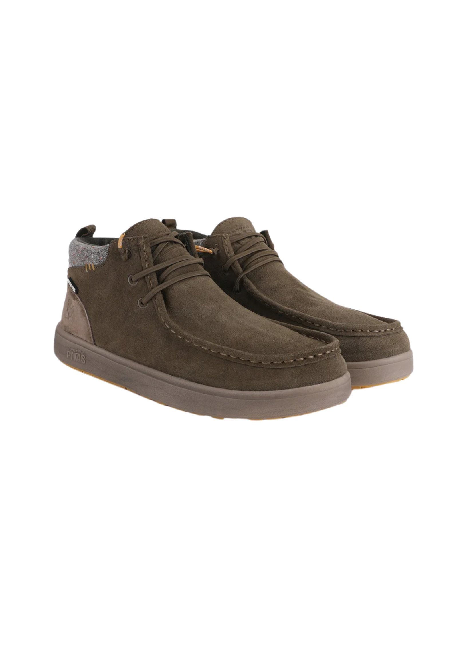 Bottines Pitas WALLABI à lacets - kaki