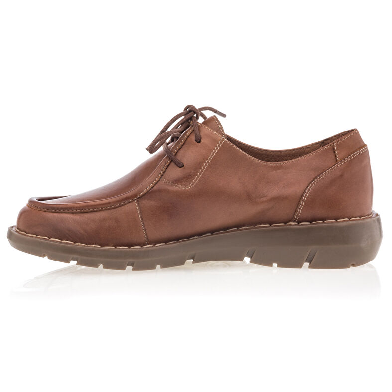 Brązowe buty sznurowane damskie / buty typu derby
