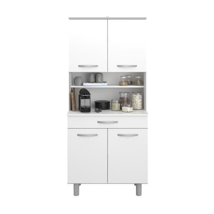 Buffet de cuisine Blanc mat - L 80 cm - OSLO