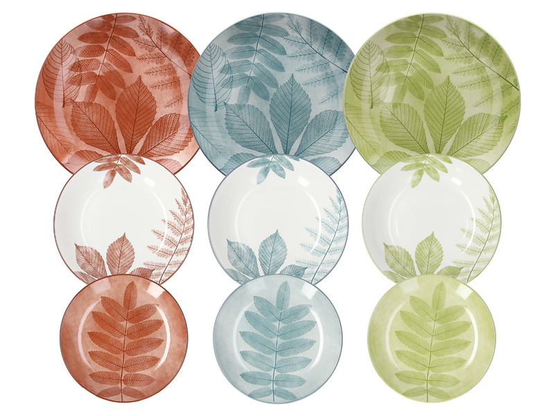 Komplet obiadowy 18 el. porcelanowy Madison Natura Tognana wielokolorowy
