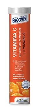 ERGOVIS Complément alimentaire à base de vitamine C 1000 mg, 20 comprimés effervescents