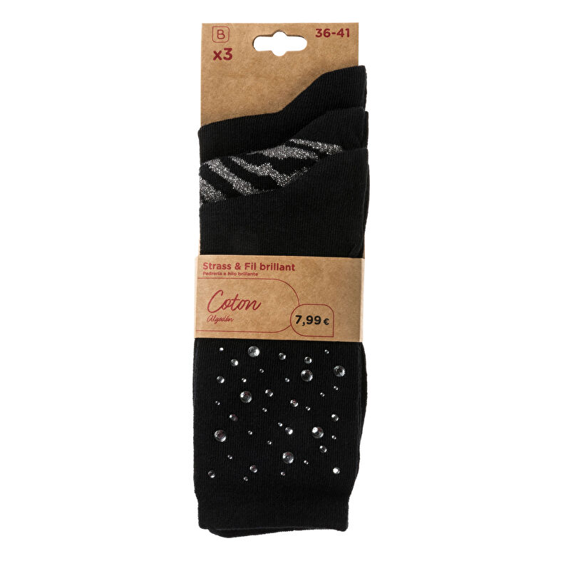Calcetines y medias negras para mujer