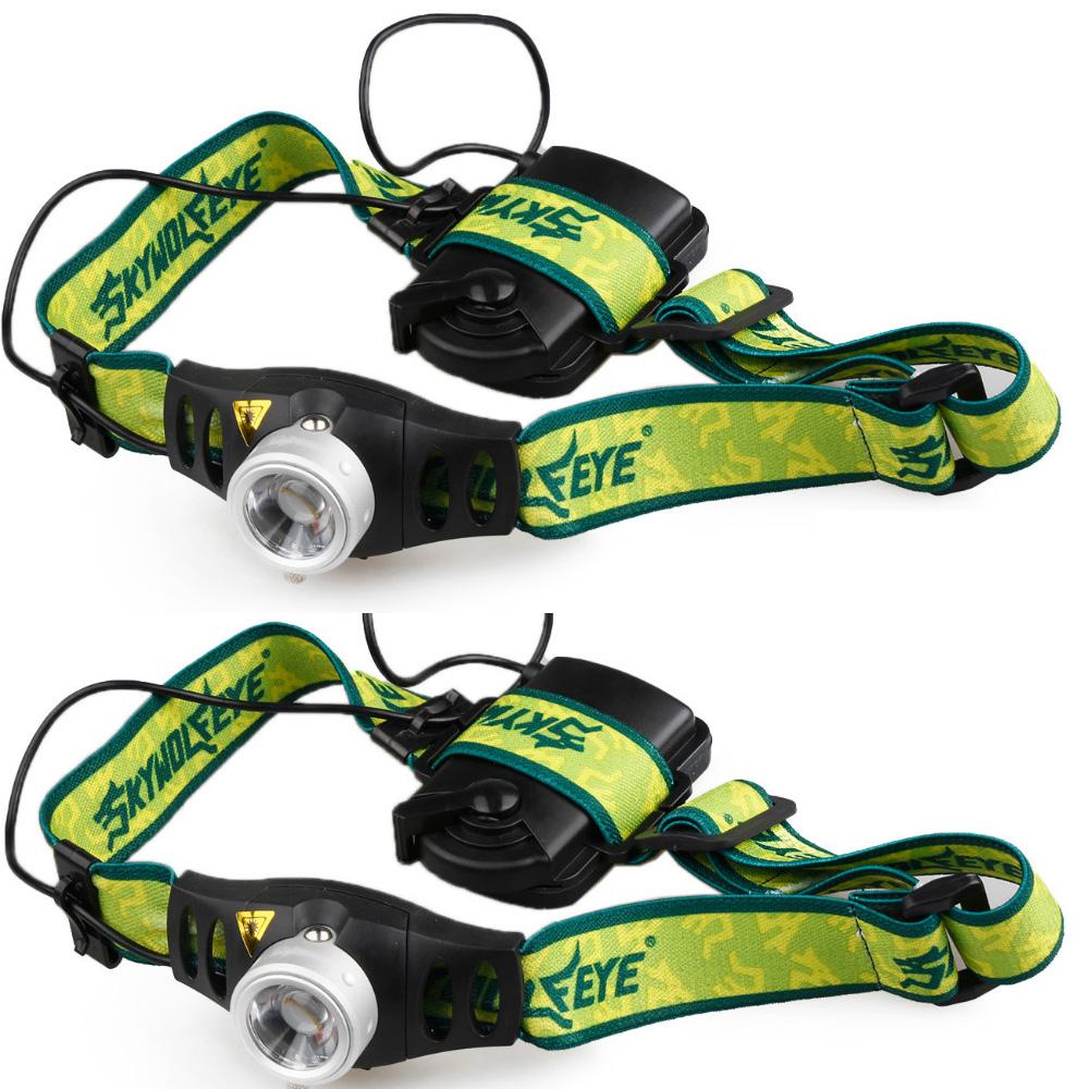 2 unidades de faros delanteros LED Mini Q5 de alta calidad con brillo ajustable y zoom de 3 modos (batería AAA).