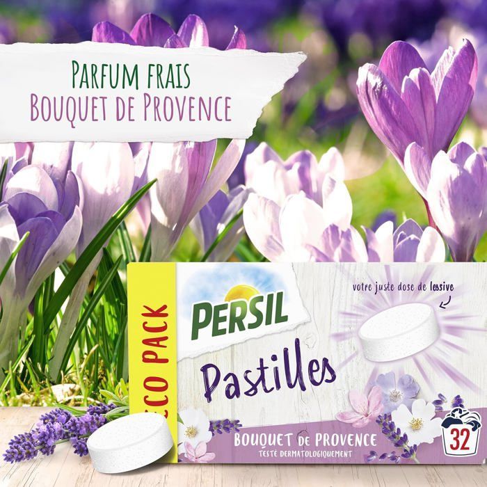 Bouquet de Provence Wasmiddeltabletten - 96 wasbeurten - dermatologisch getest en geschikt voor de gevoelige huid (verpakking van 3 x 32)