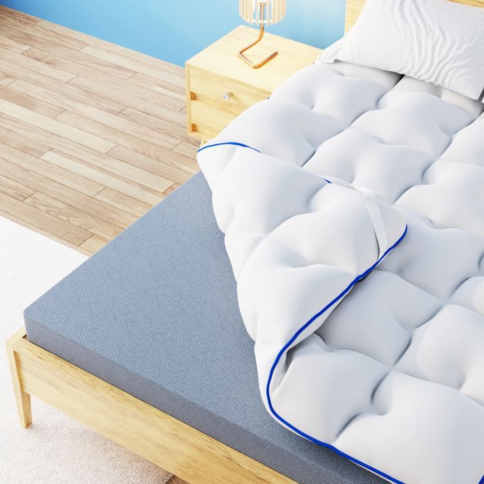 Cubrecolchón CASABEL Diamond de 140 x 190 cm en microfibra - Máximo confort - Suave, antiácaros, transpirable - para colchones dobles