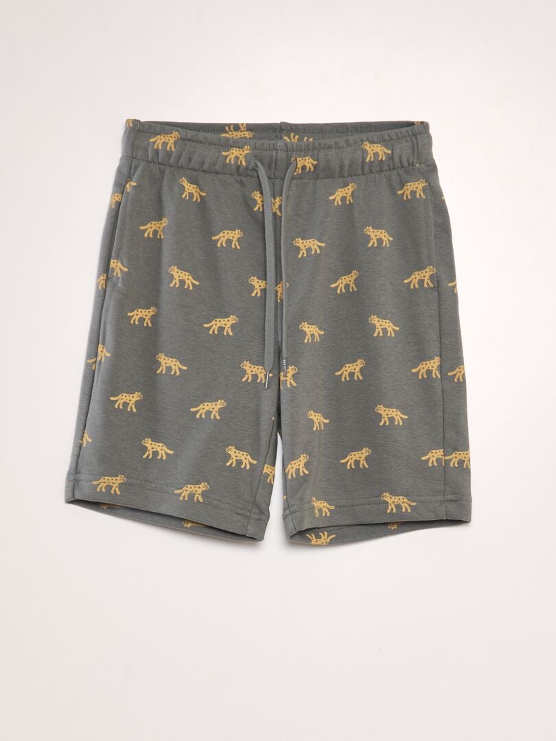 Conjunto de 2 pantalones cortos ligeros de felpa - Caqui