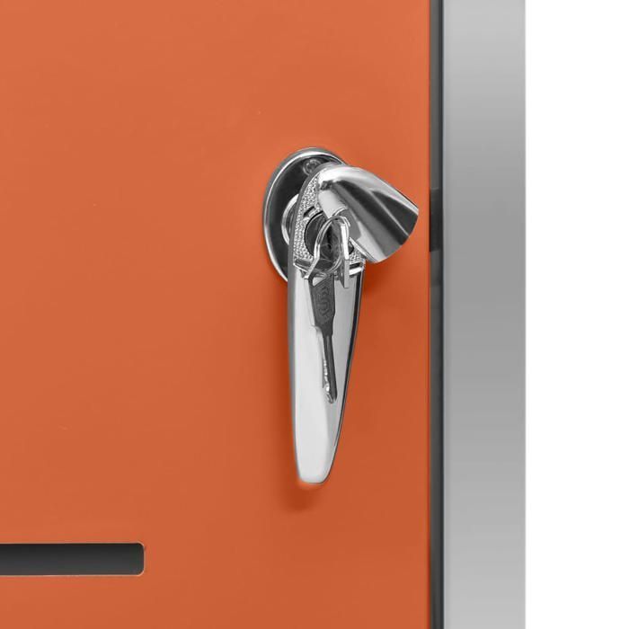 (Arancione) Copertura per contenitore dei rifiuti - Elegante copertura per pattumiera 69x77,5x112,5 cm Acciaio inossidabile 56139