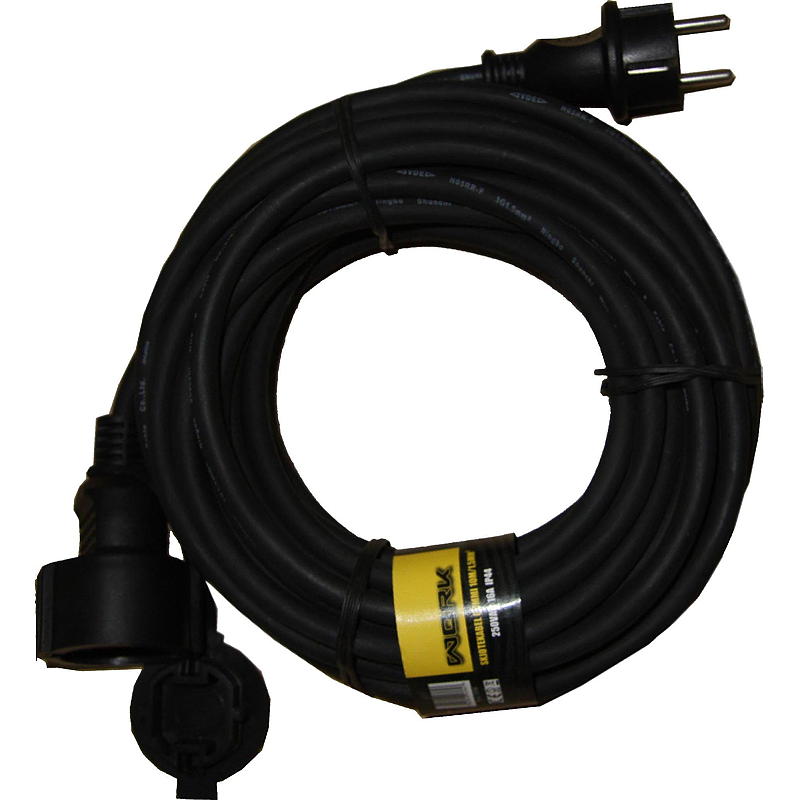 Arbetsförlängningskabel gummi 10 m / 1,5 mm