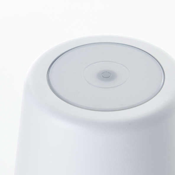 Lampă de masă Kaami LED cu baterii, alb mat