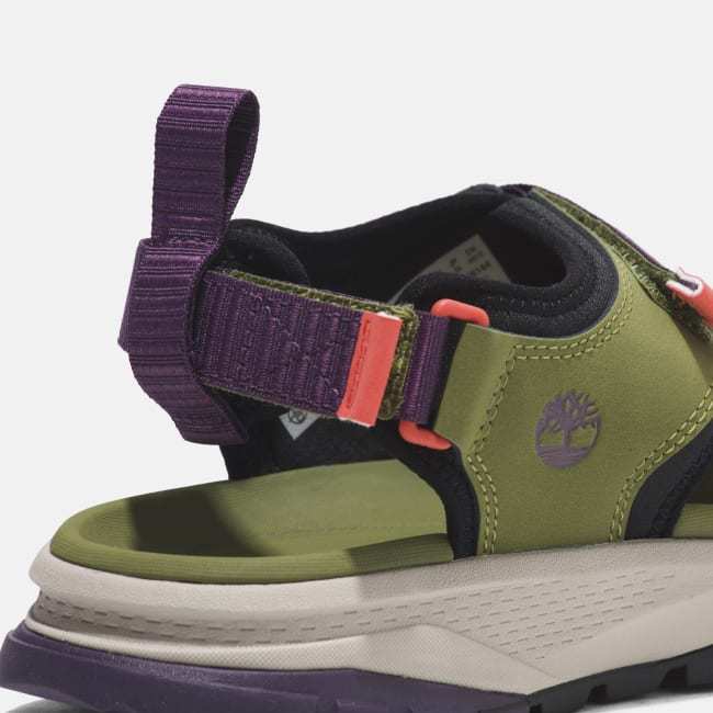 Sandalo a Doppia Fascia Lincoln Peak da Donna in                verde
