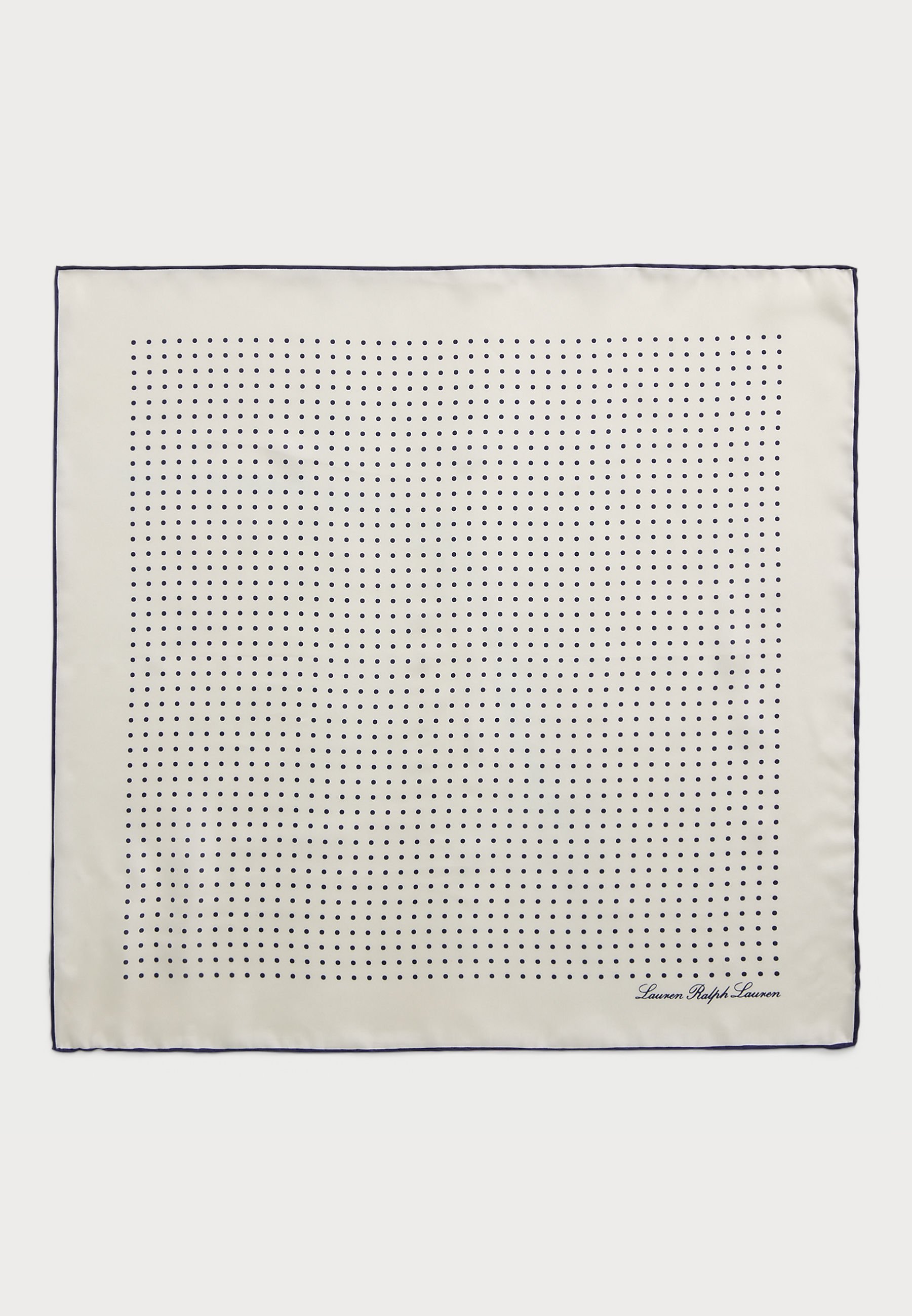 Sciarpa quadrata in twill di seta a pois Lauren Ralph Lauren - Foulard - crema