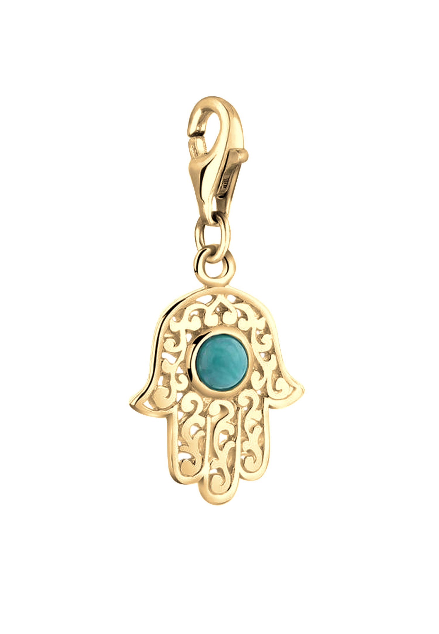 Nenalina Femmes Hamsa pendentif main avec howlite pierres précieuses en argent sterling 925