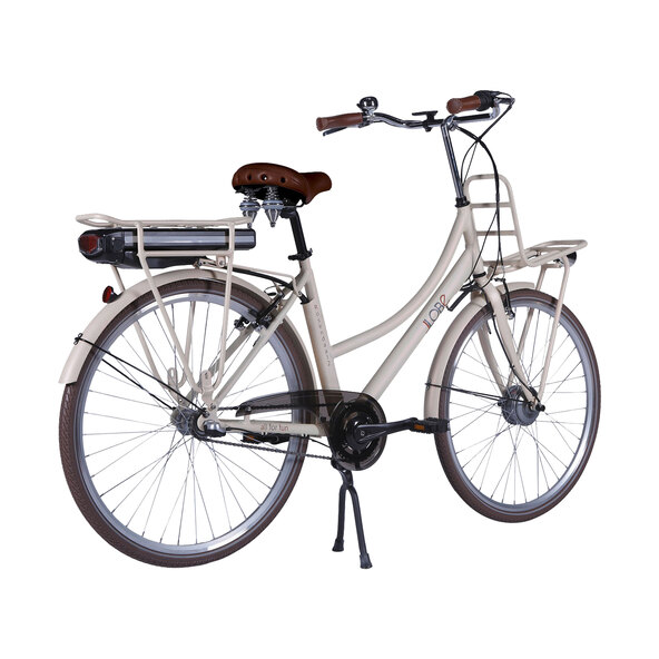 Alu-Elektro-City-Bike, Damen, μπεζ