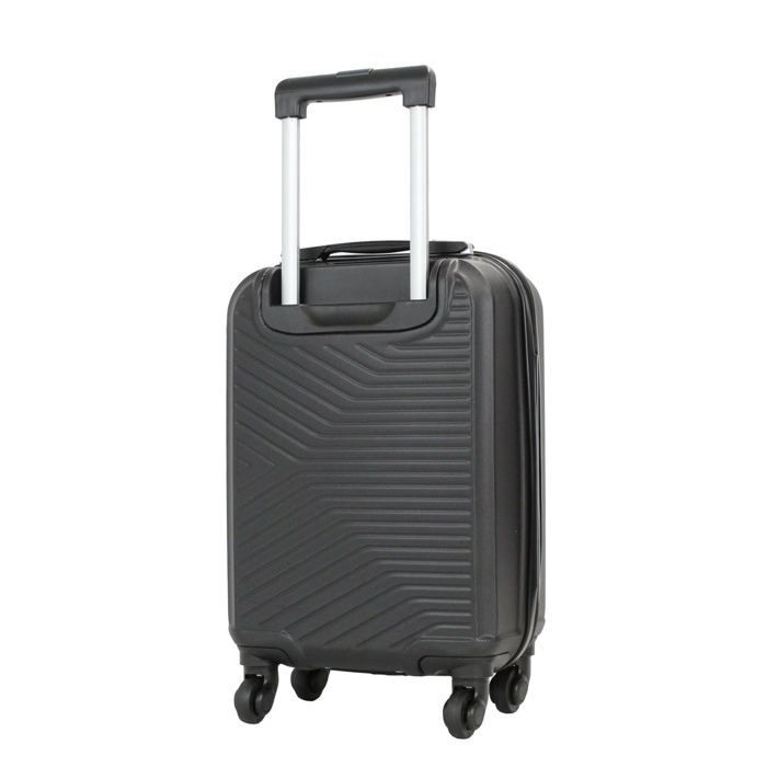 Alistair Kabinenkoffer XS 50 cm – Iron Collection – 4 Rollen – Extrem widerstandsfähiges ABS – Schwarz