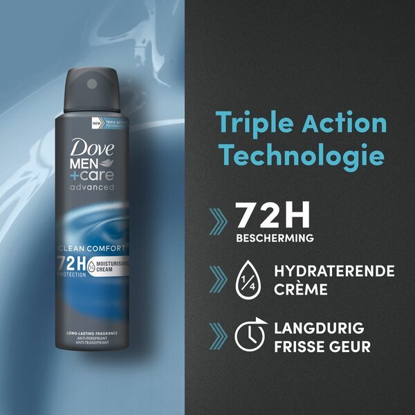Dove Men+ Care Advanced Care Clean Comfort antiperspirant dezodorans sprej 150ml