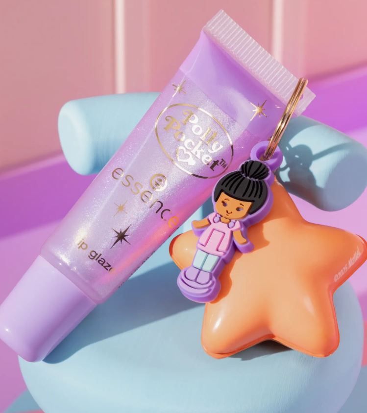 Lesk na pery Polly Pocket s kľúčenkou Rúže