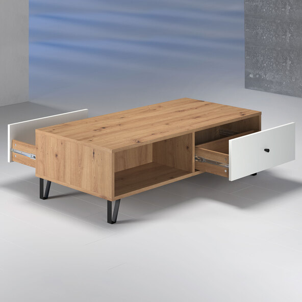 Touch coffee table with two drawers