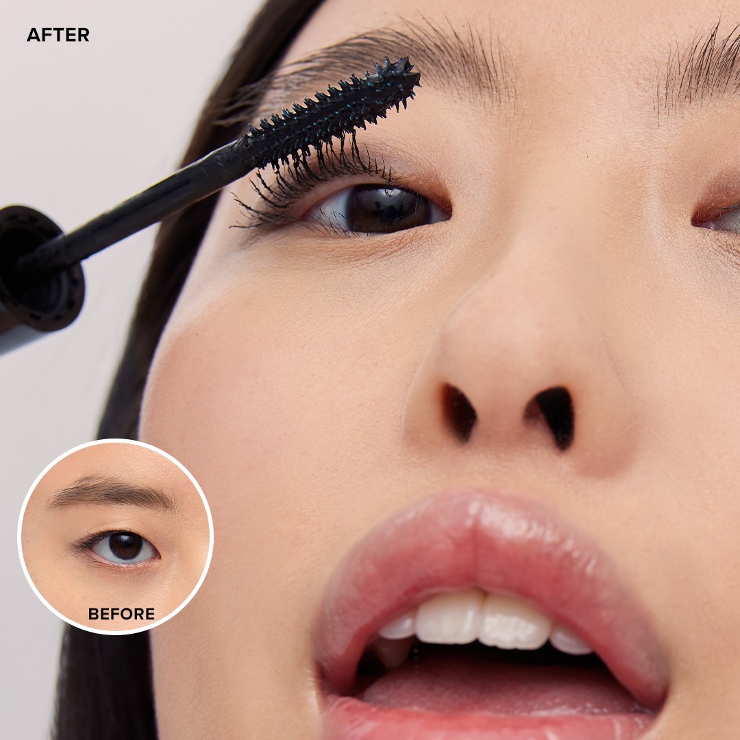 Nudestix skropstu tuša vegāniska, pret šļakatām izturīga skropstu tuša - 12 ml