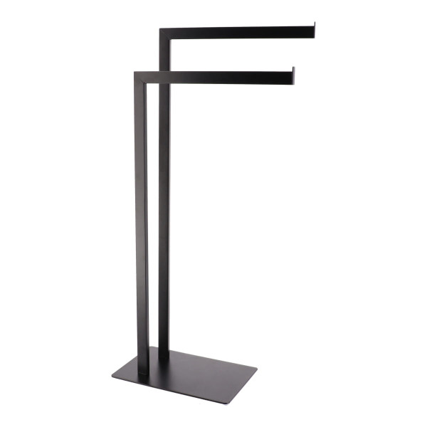 Stojak na ręczniki Raspo Black metalowy czarny 81x40x20 cm loft