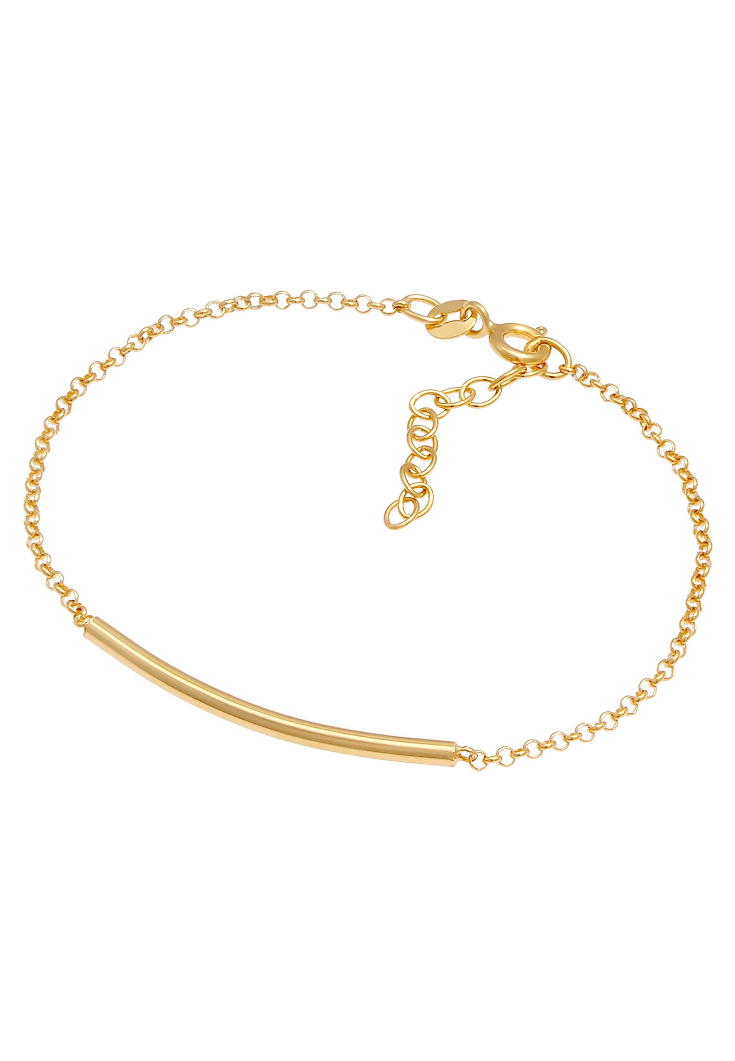 Elli Chaîne de pois pour dames Geo Look Minimal Basic en argent sterling 925