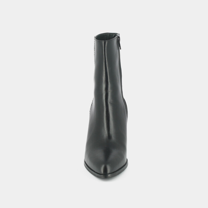 Bottines à talons  en cuir noir