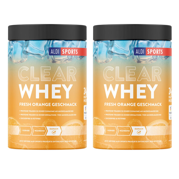Proteină din zer transparentă cu portocale (2 x 420 g = 840 g)