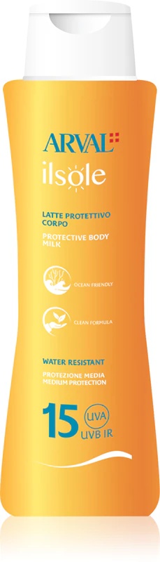 „Arval IlSole“ apsauginis kūno pienelis su SPF 15, apsauginis pienelis nuo saulės su SPF 15