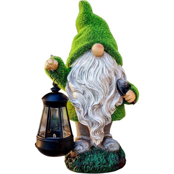 Funny, weatherproof garden gnome figurine, large garden gnome, decorative resin figurine