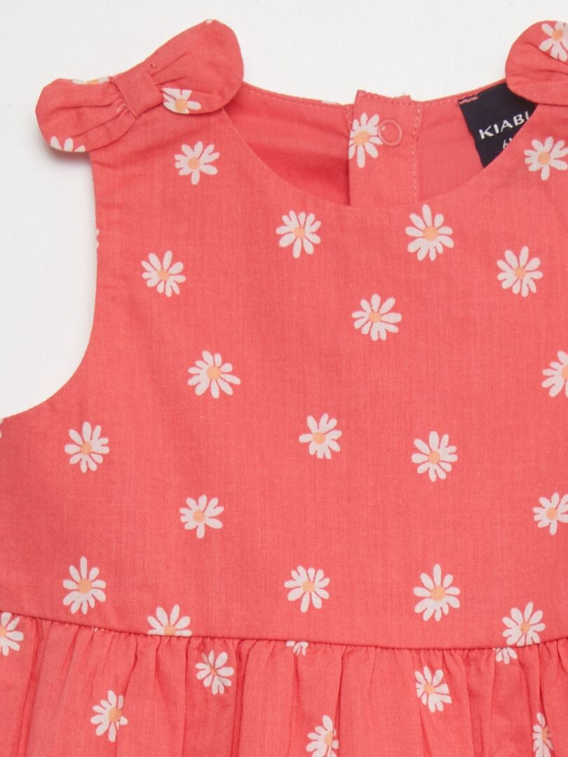 Mouwloze jurk met patroon - ROZE