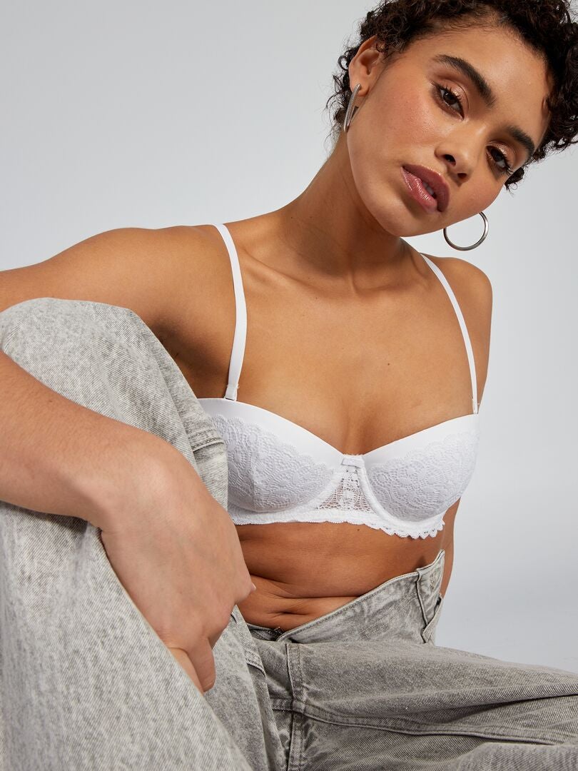 Sutiã bandeau acolchoado - BRANCO