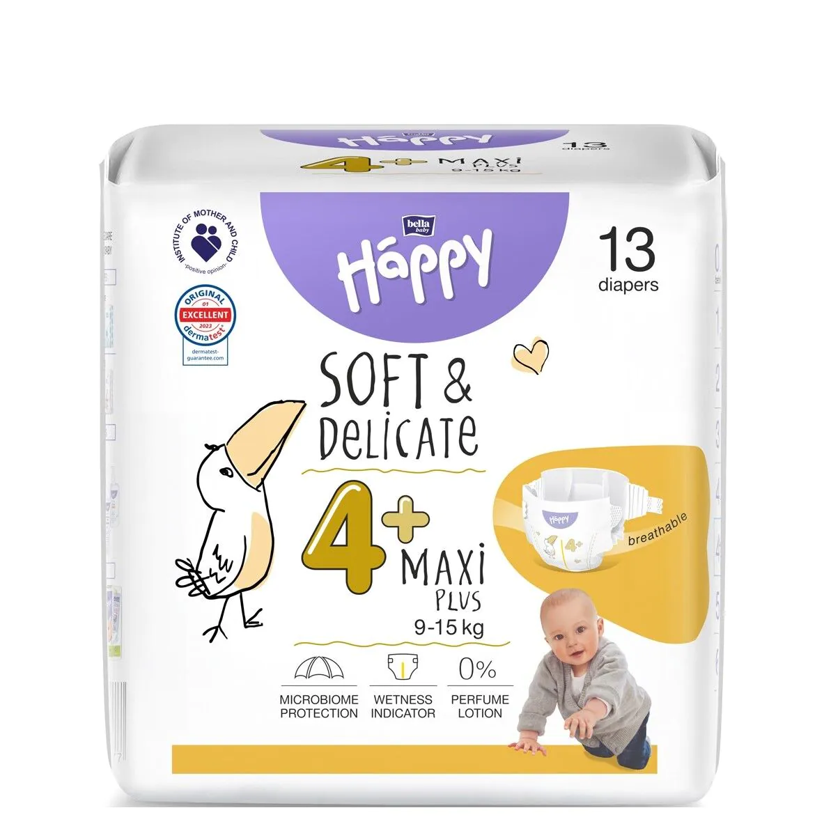Bella Happy Soft & Delicate Pieluszki Maxi Plus
